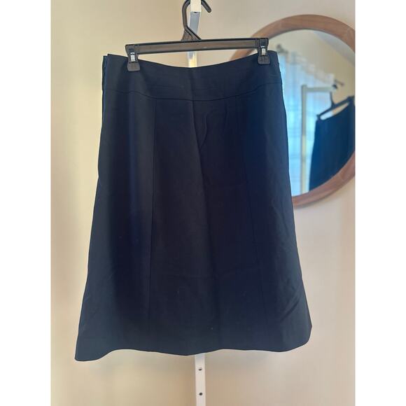 New Black Work Skirt A-Line Classic Side Zip Size 12 w/ Pockets - Picture 2 of 5
